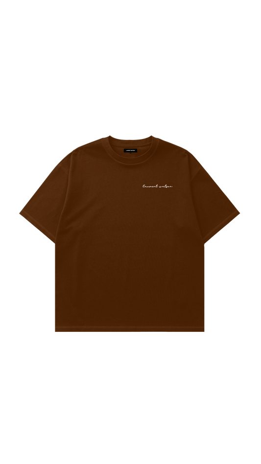 LW CLASSIC EMBROIDERY T-SHIRT - BROWN